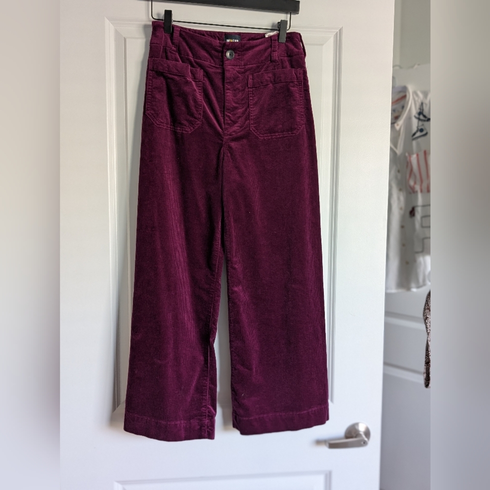 EUC- Maeve- Colette Corduroy Pant In Deep Purple.